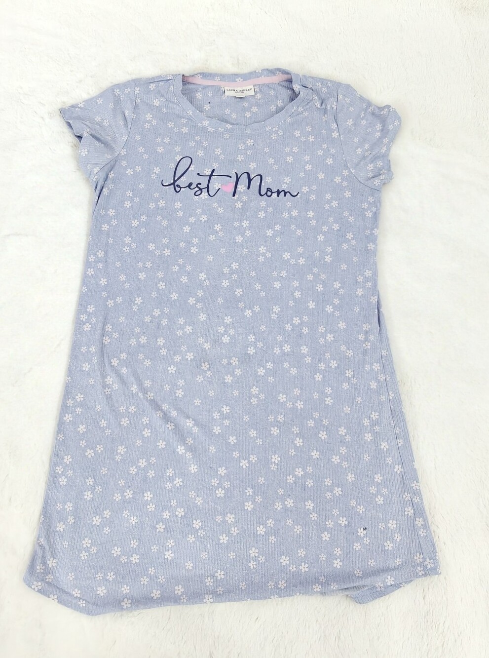 'Best Mom' Lavender Floral Pajama Nightshirt